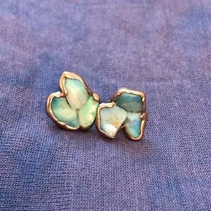 Ringcrush rose gold plated copper electroformed earrings